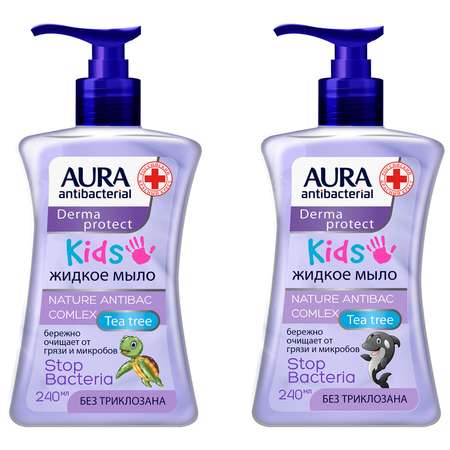 Крем-мыло AURA Antibacterial Kids Derma protect в ассортименте 250мл