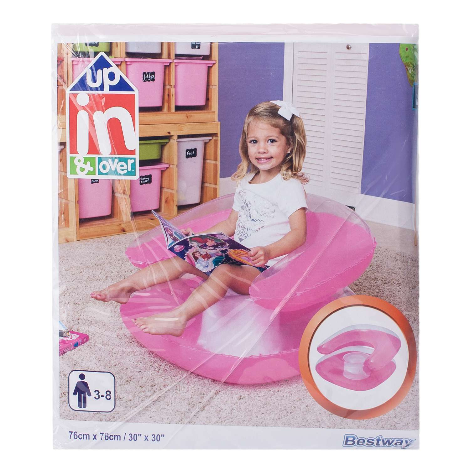 Кресло надувное Bestway Inflatables детское Розовое - фото 2