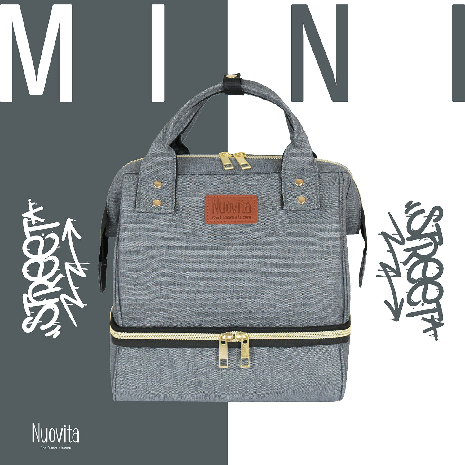 Рюкзак для мамы Nuovita CAPCAP mini Серый - фото 2
