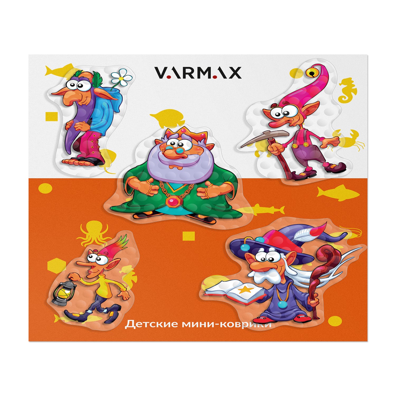 Набор мини-ковриков Varmax № 11 с присосками в ванную детский - фото 2