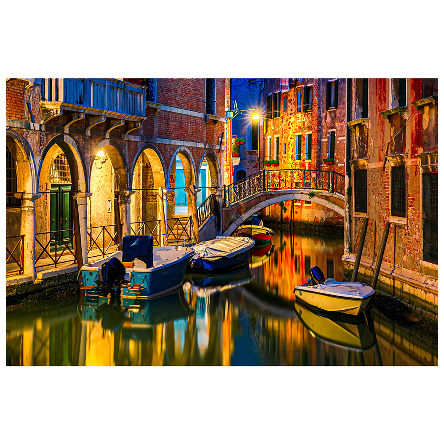 Картина по номерам Рыжий кот Венеция в ночных огнях 22х30 см - фото 1