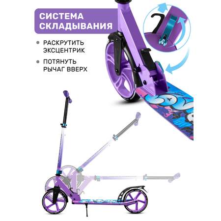 Самокат двухколесный складной CITYRIDE 200/200