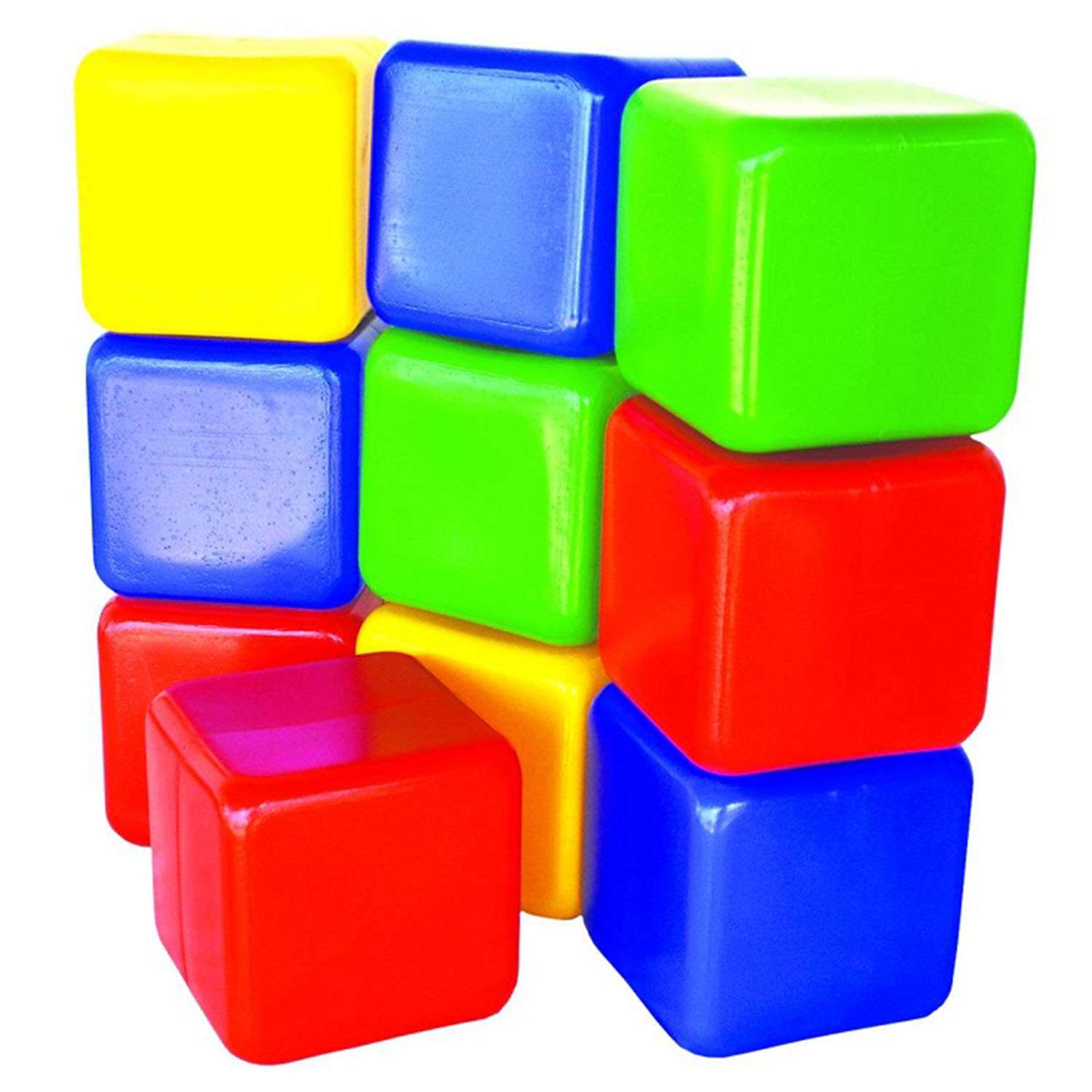 Кубики Юг-Пласт 10 деталей пластик - фото 1