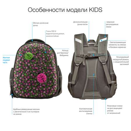 Рюкзак школьный BRUNO VISCONTI облегченная капсула с эргономичной спинкой