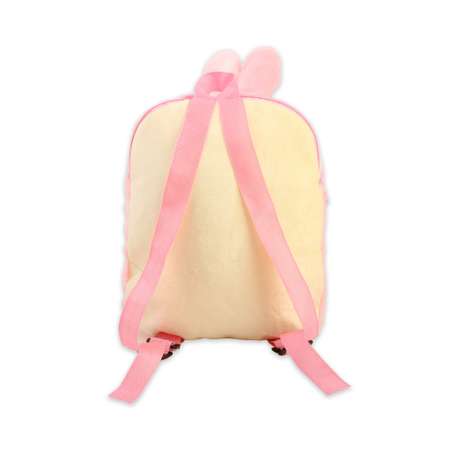 Мягкая игрушка-рюкзак Зайка Little Mania розовый