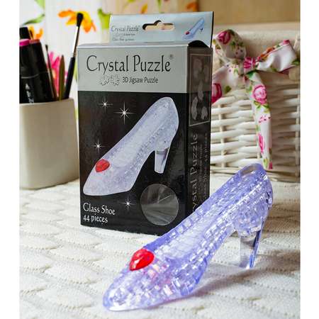 3D-пазл Crystal Puzzle IQ игра для девочек кристальная Туфелька 44 детали