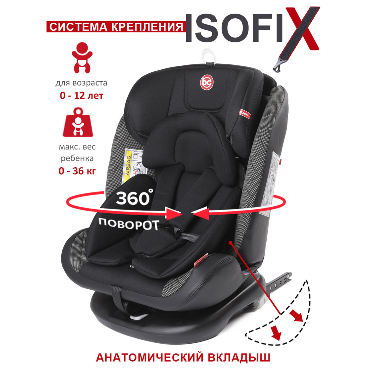 Автокресло BabyCare Shelter ISOFIX карбон черный купить по цене 11990 ₽ в  интернет-магазине Детский мир