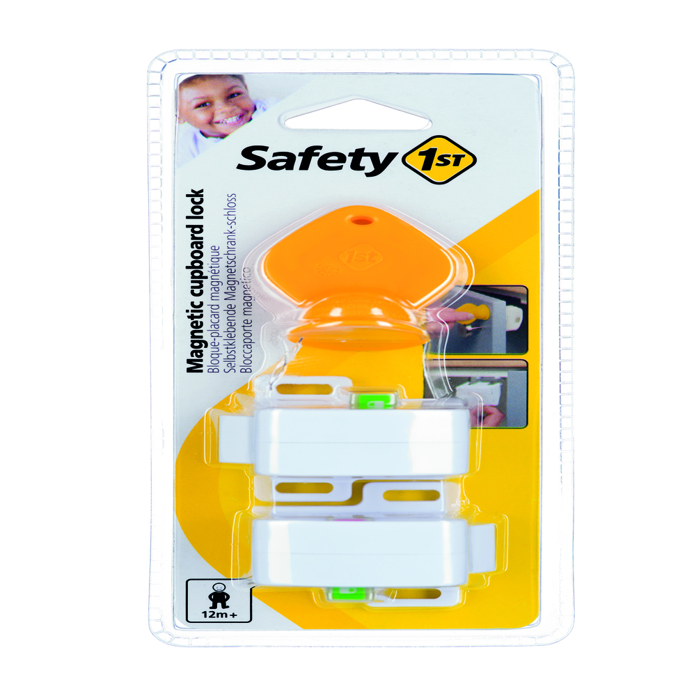 Магнитный замок Safety 1st Открывания распашных дверей шкафа 2 шт Желтый - фото 3