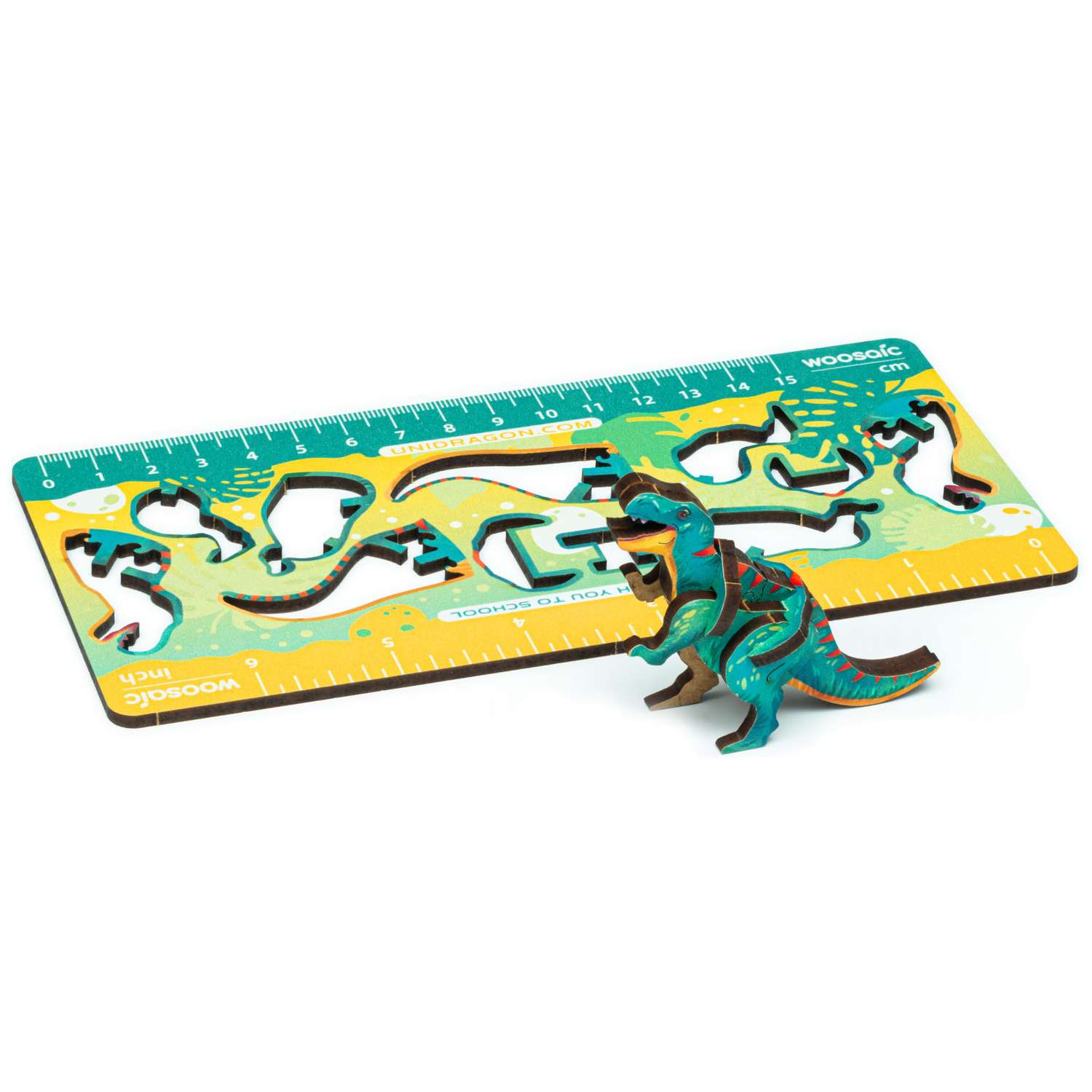 Пазл деревянный WOOSAIC Dino Тираннозавр Рекс 50 деталей - фото 5