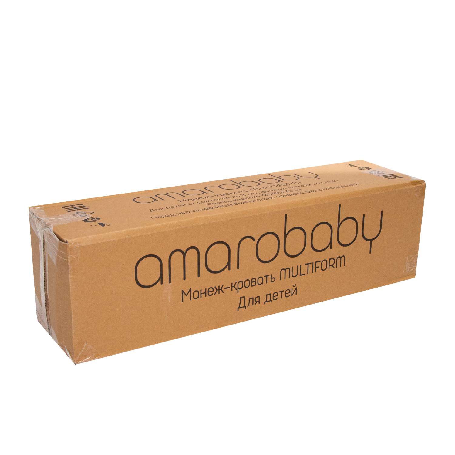 Манеж-кровать AmaroBaby Multiform Smile Friends прямоугольный бежевый AMARO-26MSF-Be - фото 16