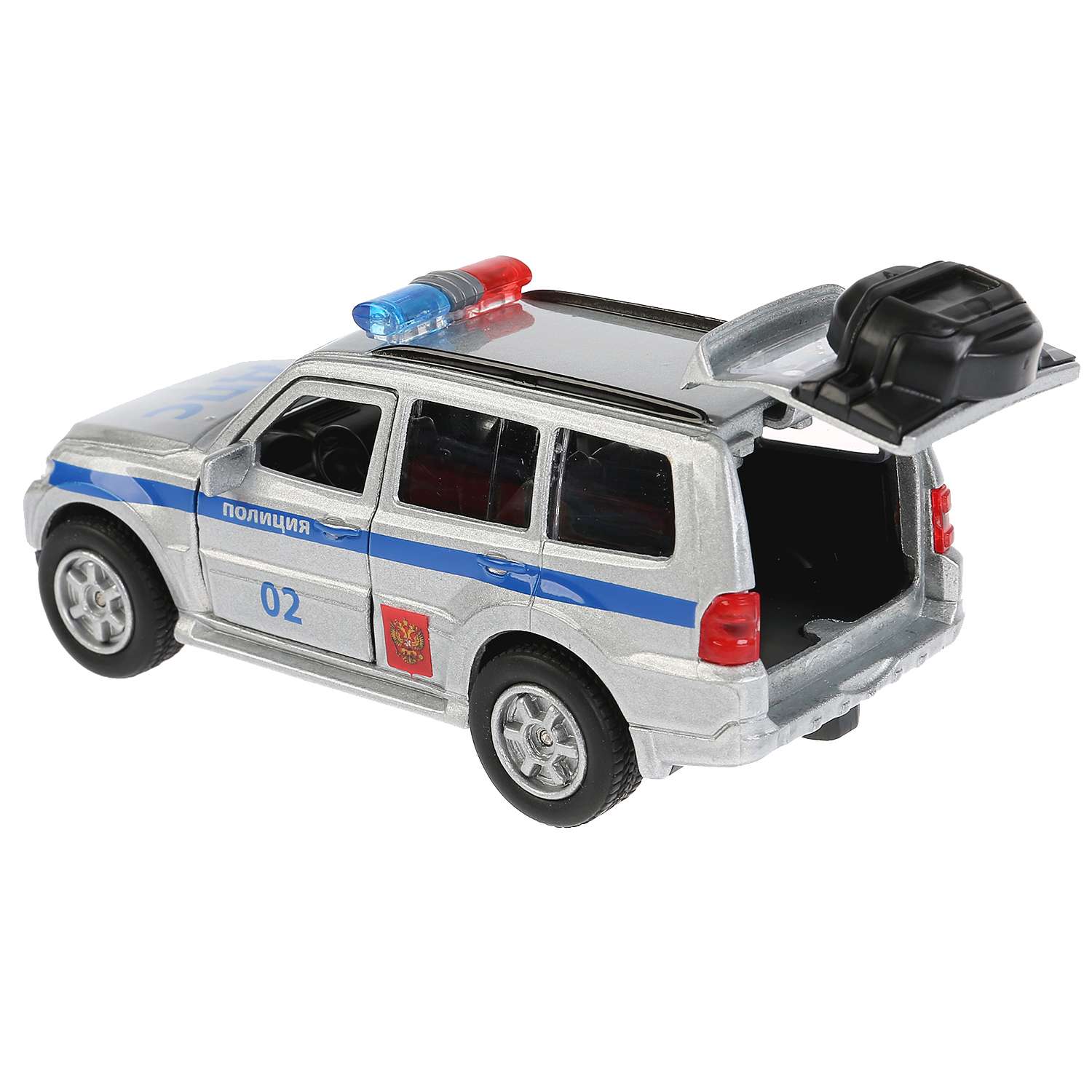 Машина Технопарк Mitsubishi Pajero Полиция инерционная 256374 256374 - фото 6