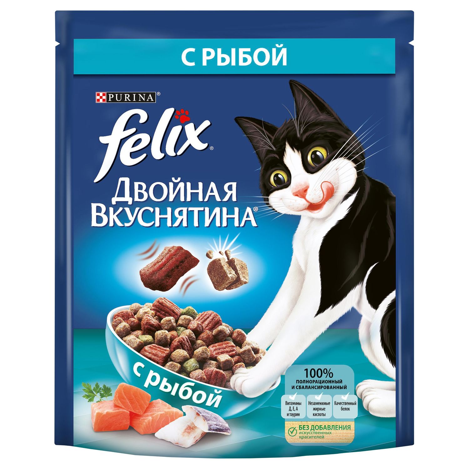 Сухой корм для кошек Felix 0.3 кг рыба (полнорационный) - фото 1