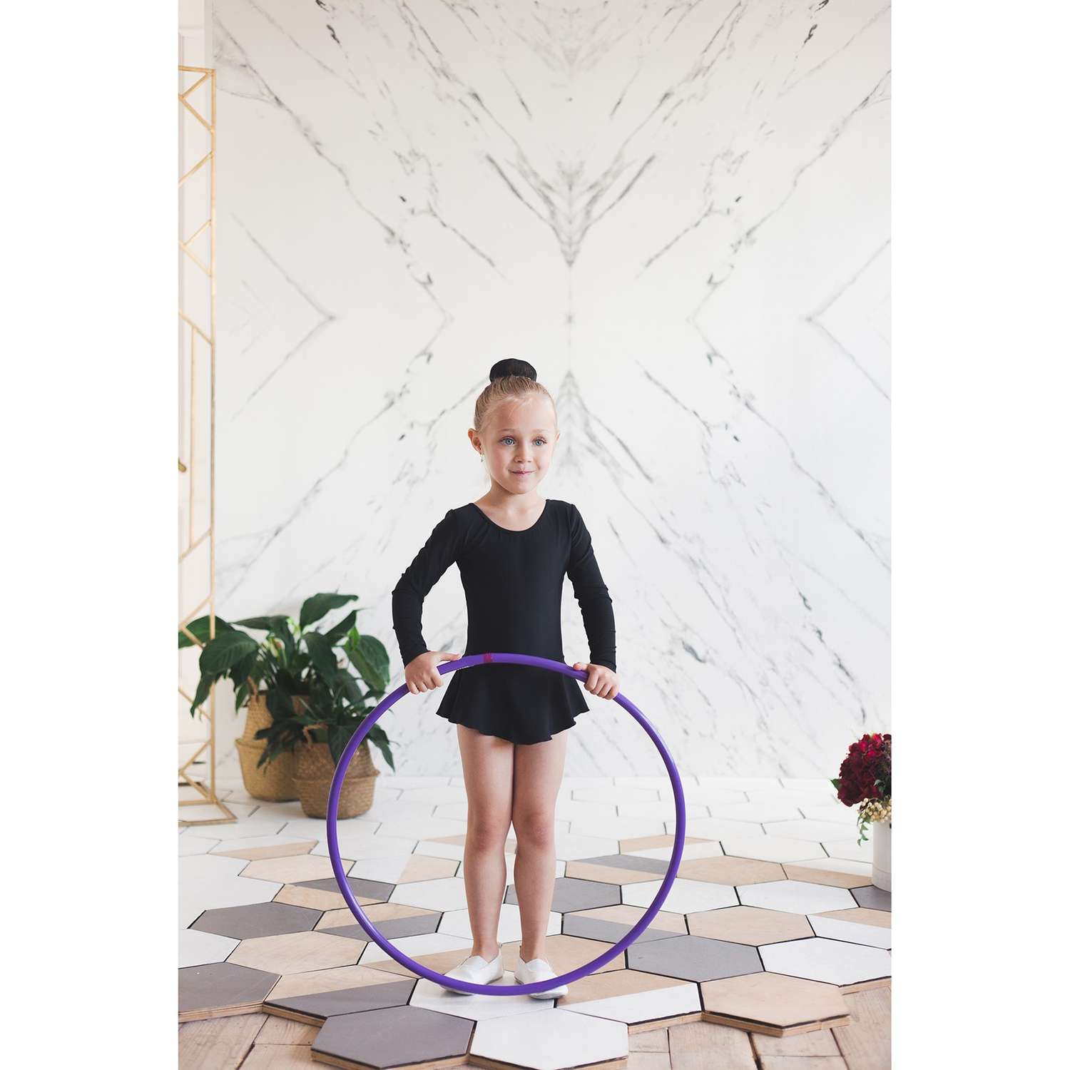 Обруч Grace Dance профессиональный для художественной гимнастики. дуга 18 мм. d=90 см. цвет фиолетовый - фото 2