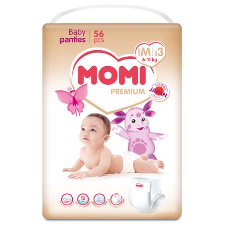 Подгузники-трусики Momi Premium М 6-11кг 56шт