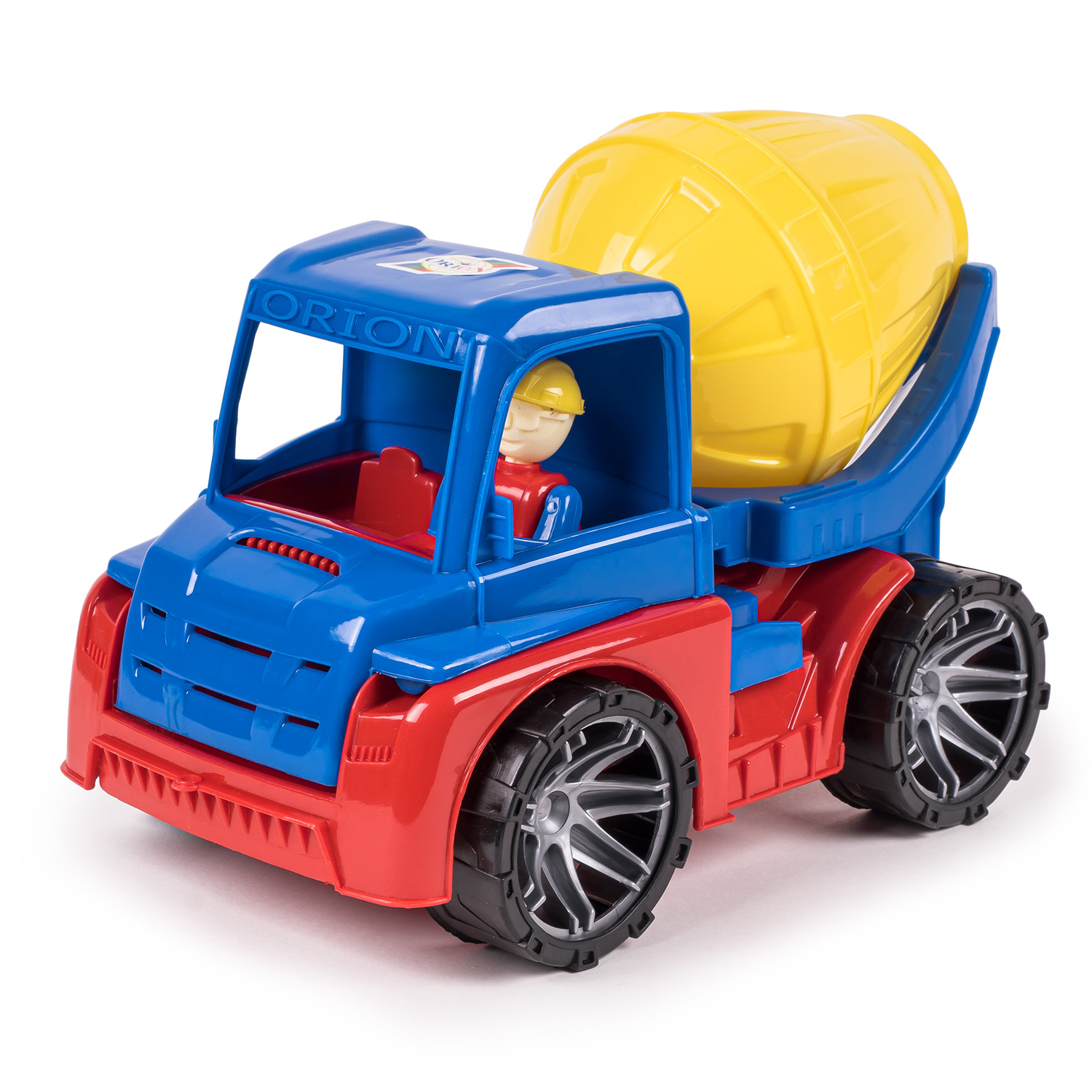 Бетономешалка ORION TOYS без механизмов 294/красный, желтый, синий - фото 1