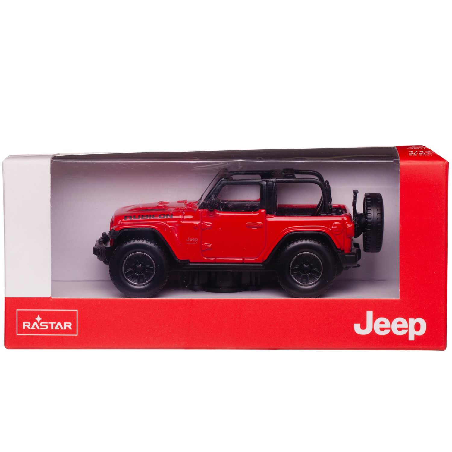 Автомобиль Rastar Jeep 1:43 без механизмов красный 59000R - фото 1