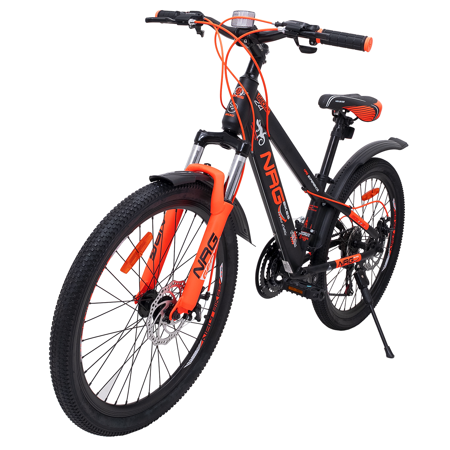 Велосипед NRG BIKES GECKO 24 black-orange-white - фото 10