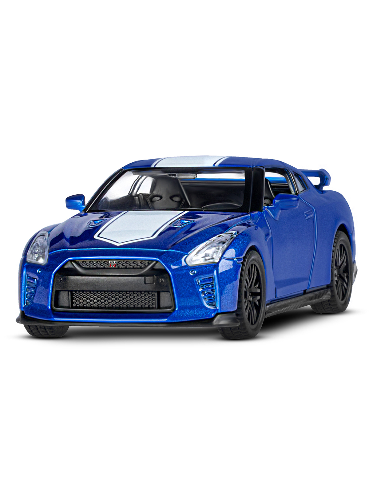 Автомобиль АВТОпанорама Nissan GT R R35 1:43 синий JB1251577 - фото 10