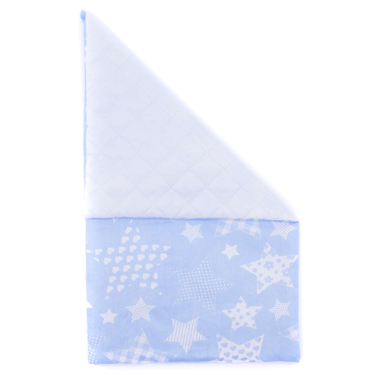 Комплект для пупса Модница 43-48 см: одеяло в пододеяльнике подушка и матрасик светло-голубой 6109светло-голубой - фото 5