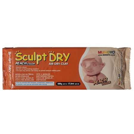 Глина для моделирования MUNGYO Sculpt Dry персиковая 500 грамм MUNGYO