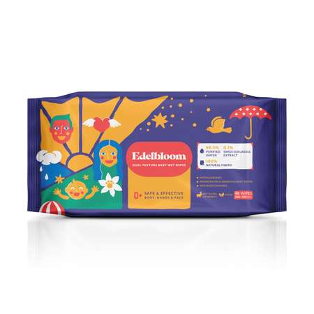 Влажные салфетки Edelbloom Детские 3 упаковки по 48 шт