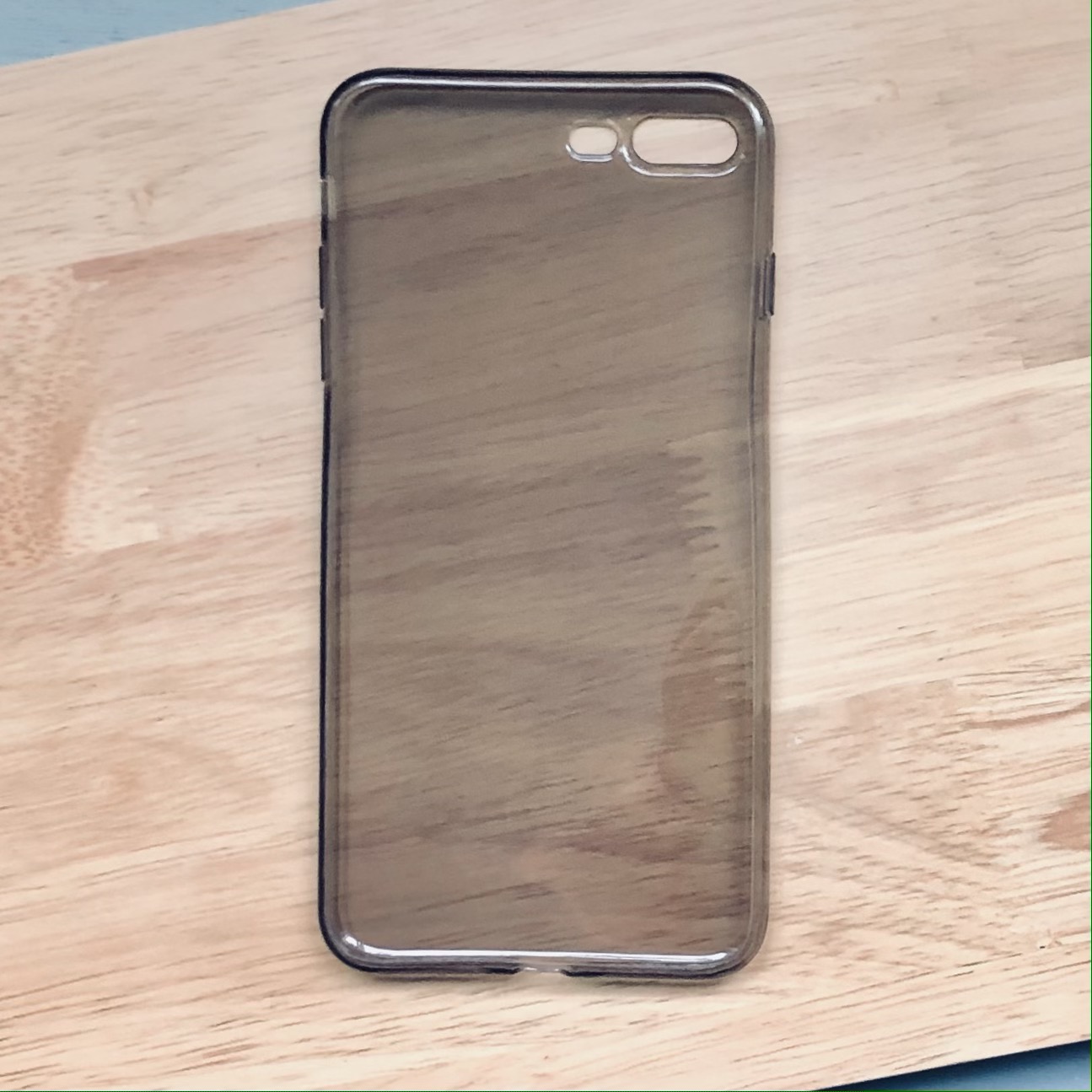 Чехол силиконовый МАККЕЙС прозрачный темный / тонированный плотный на iPhone 7 /8 Plus - фото 1