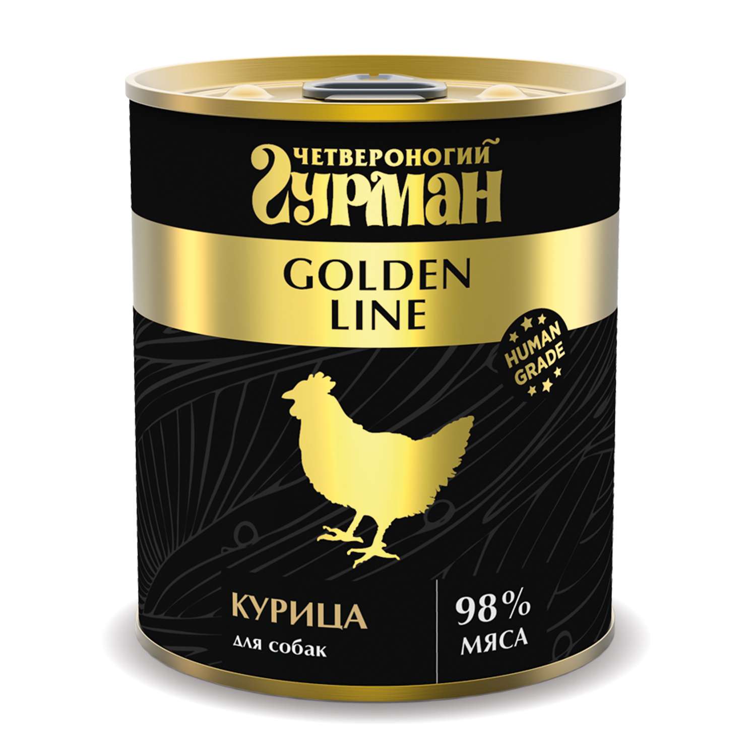 Корм для собак Четвероногий Гурман Golden курица натуральная в желе 340г - фото 1