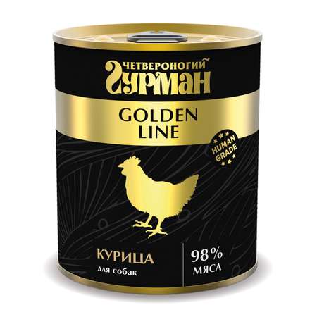 Корм для собак Четвероногий Гурман Golden курица натуральная в желе 340г