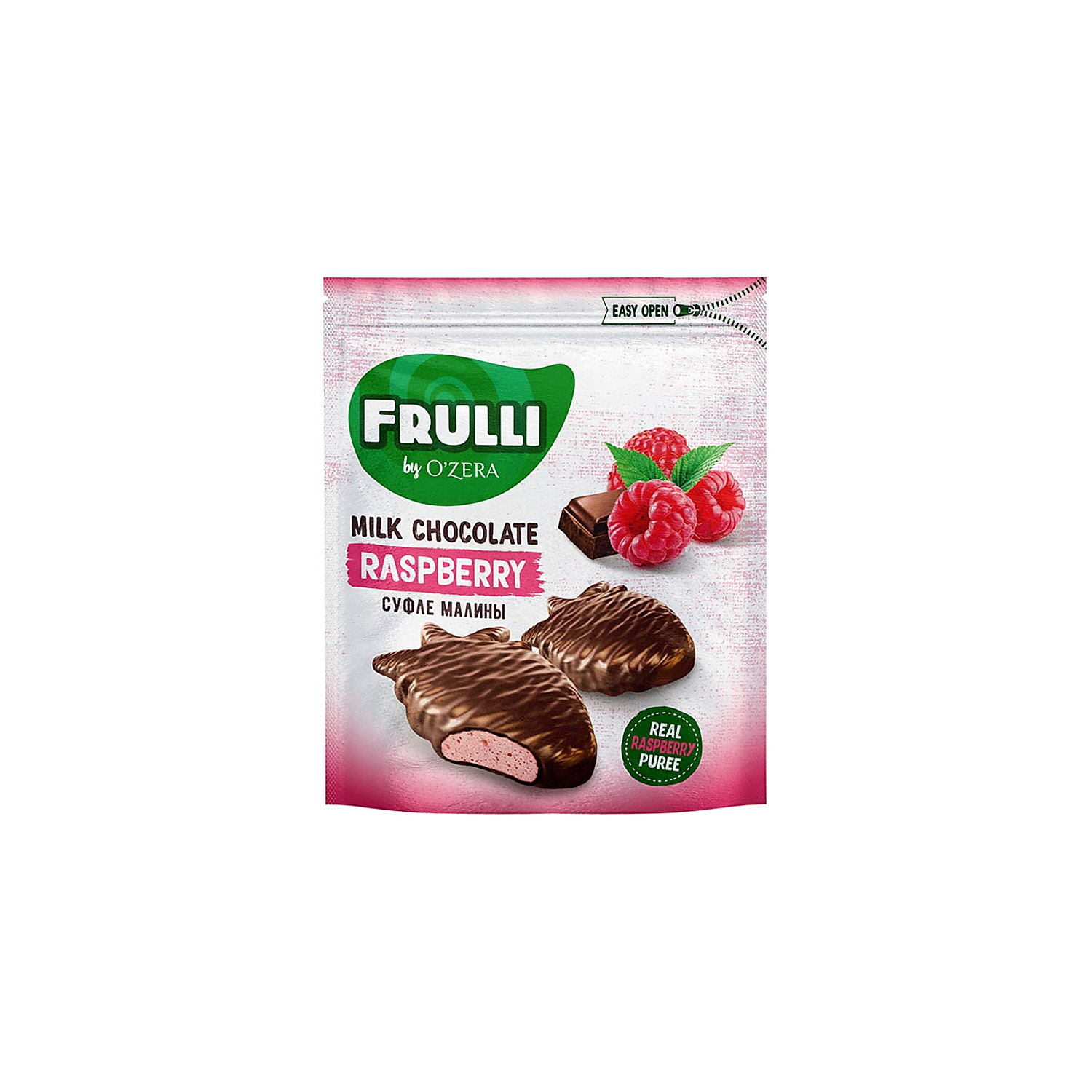 Конфеты OZera OZera конфеты Frulli суфле малины в шоколаде 125 г 4 шт - фото 1