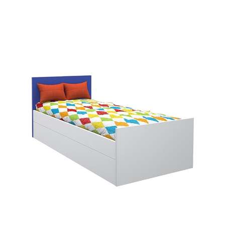 Кровать подростковая Феникс с синим изголовьем Ф2-160-С