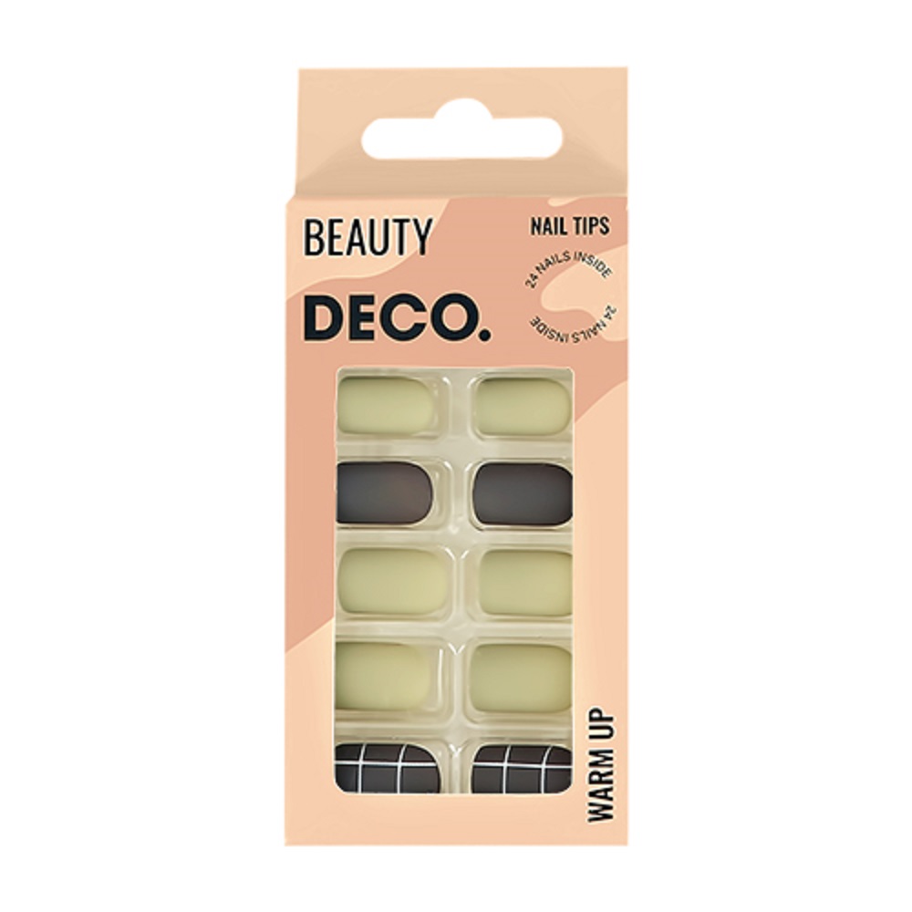 Накладные ногти DECO. Warm up olive 24 шт + клеевые стикеры 24 шт - фото 3