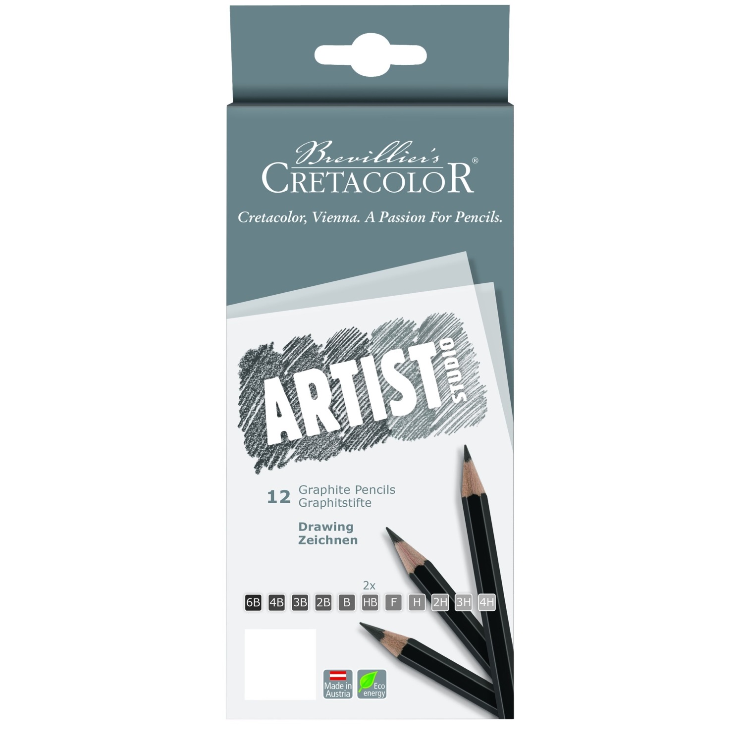 Карандаши графитовые CRETACOLOR Artist Studio 12 штук для графики - фото 1