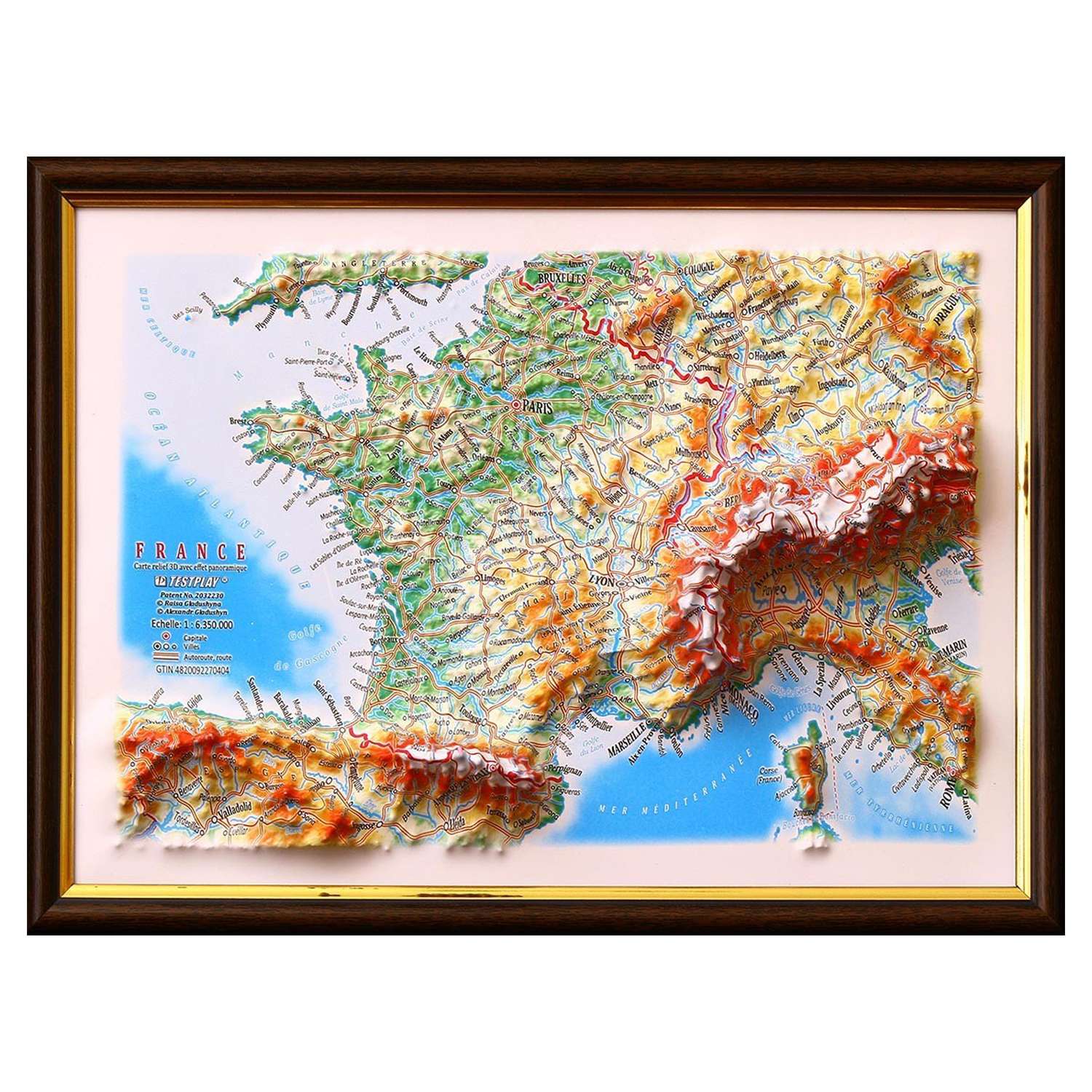 3D карта Testplay Франция A4 - фото 1