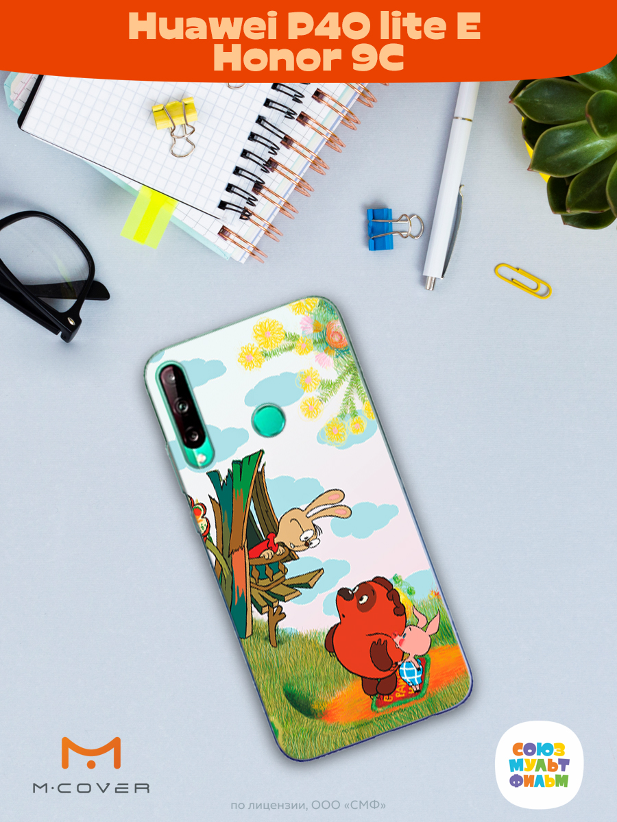 Силиконовый чехол Mcover для смартфона Huawei P40 lite E Honor 9C Союзмультфильм В гостях у Кролика - фото 3