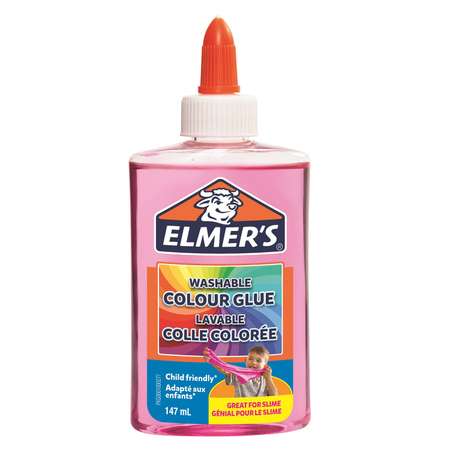 Клей для слаймов Elmers Color Glue 147 мл прозрачный Розовый