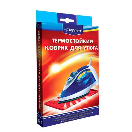 Коврик TOPPERR термостойкий для утюга, красный 1305 IR4