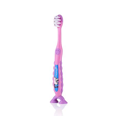 Зубная щетка Brush-Baby FlossBrush NEW от 3-6 лет розовая