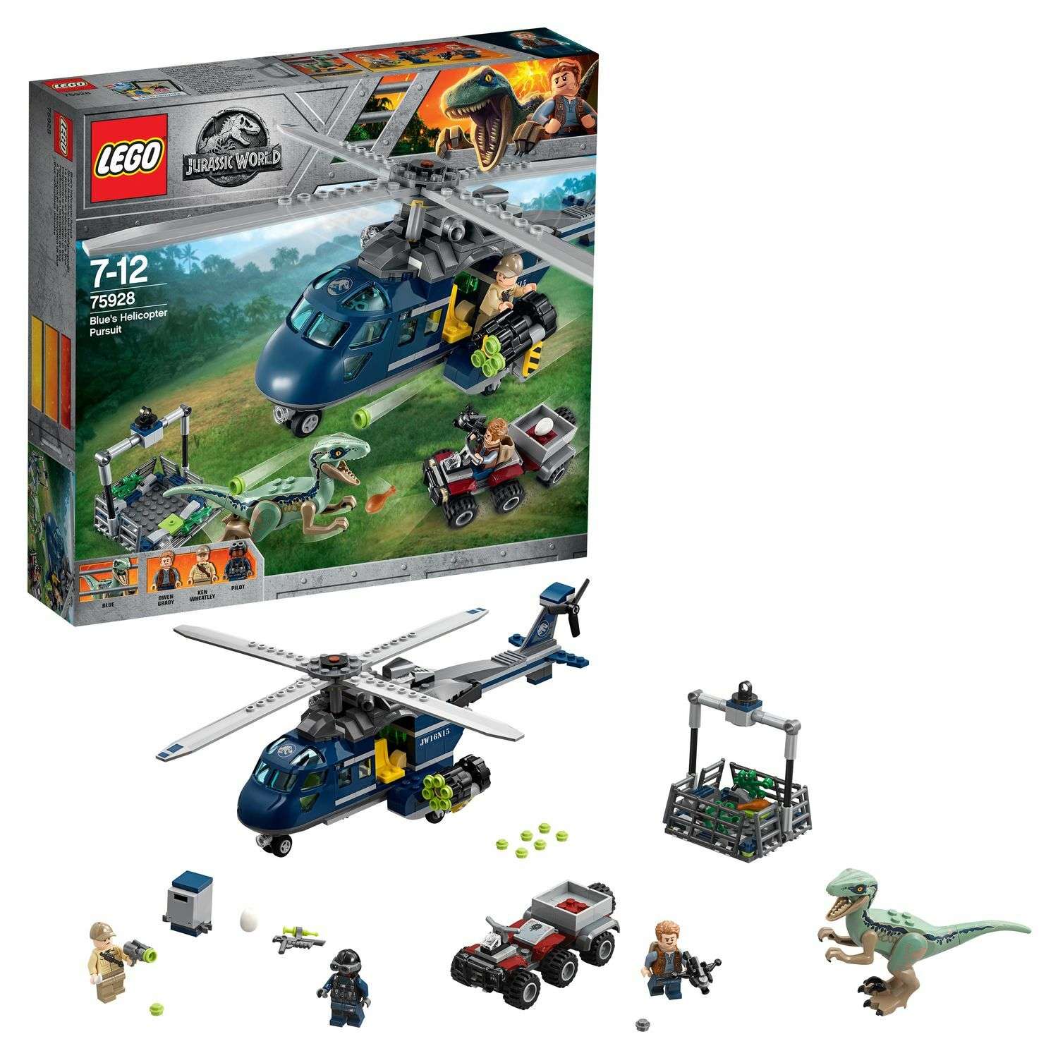 Конструктор LEGO Jurassic World Погоня за Блю на вертолёте 75928 - фото 1