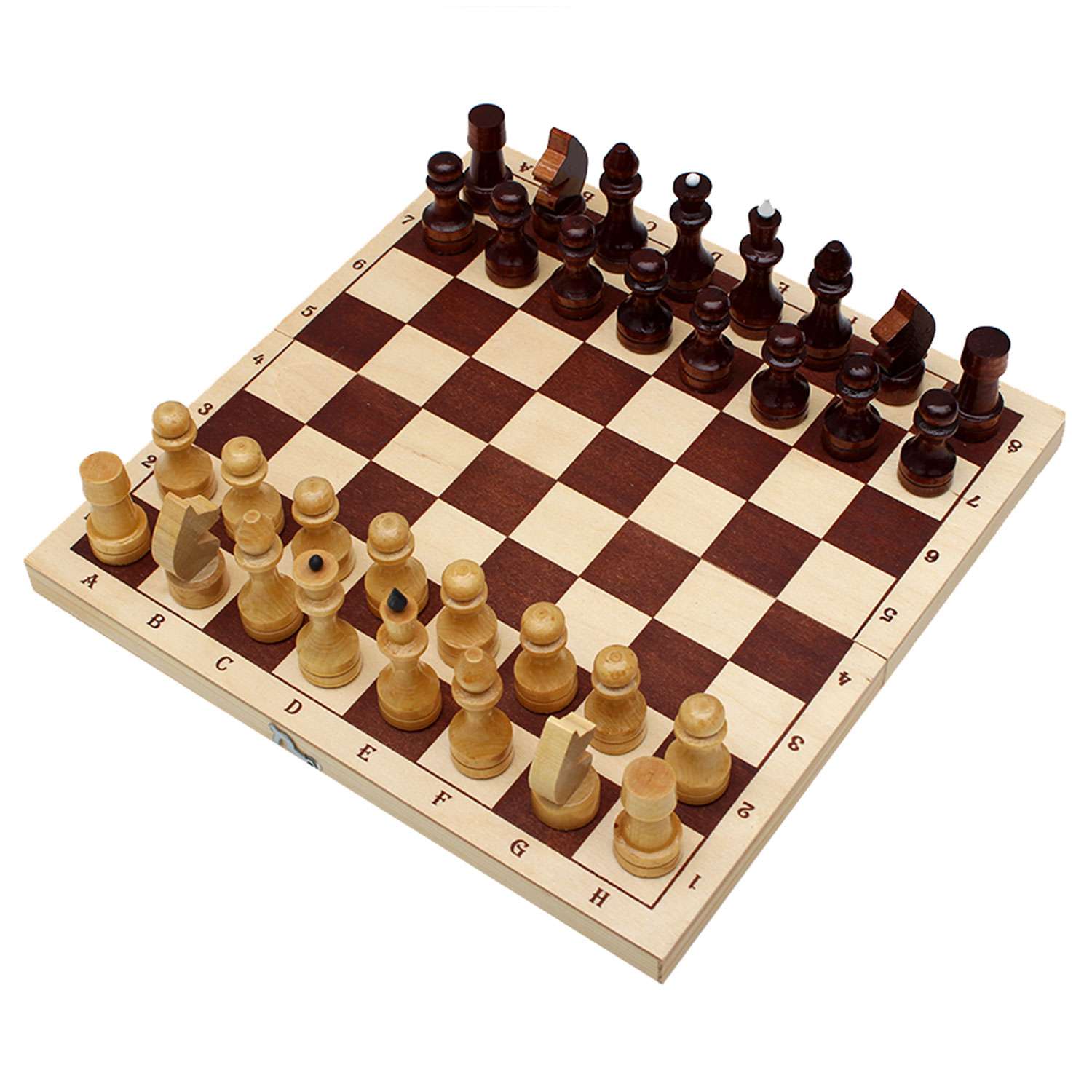 Настольная игра Рыжий кот Шахматы обиходные лакированные с доской - фото 1