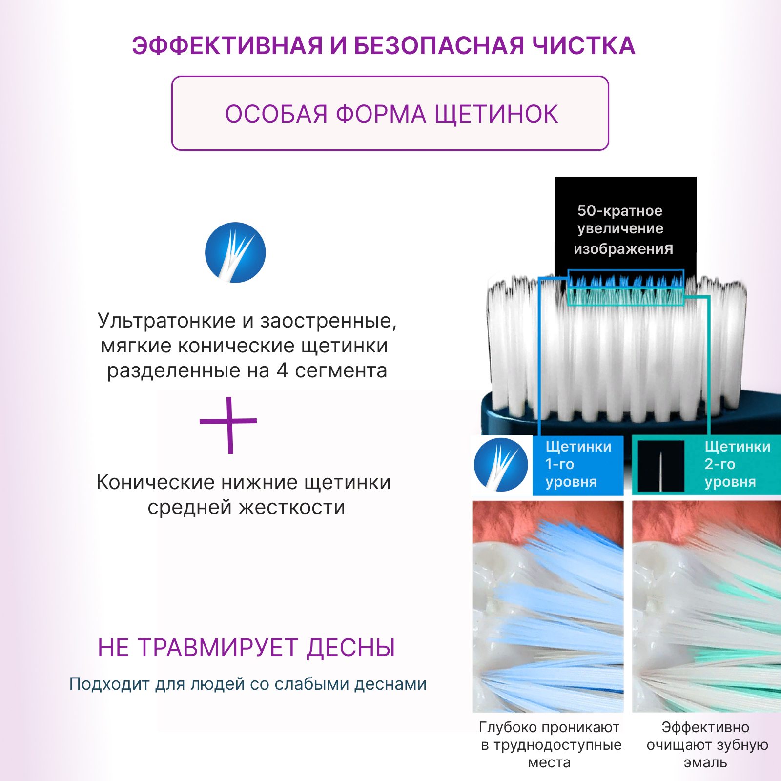 Зубная щетка DENTAL CARE c частицами серебра двойной средней жесткости и мягкой щетиной цвет серо-коричневый - фото 11