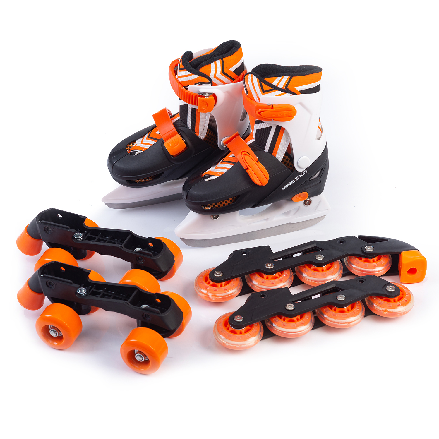 Коньки-ролики 3в1 Mobile Kid Twin Seasons M orange - фото 3