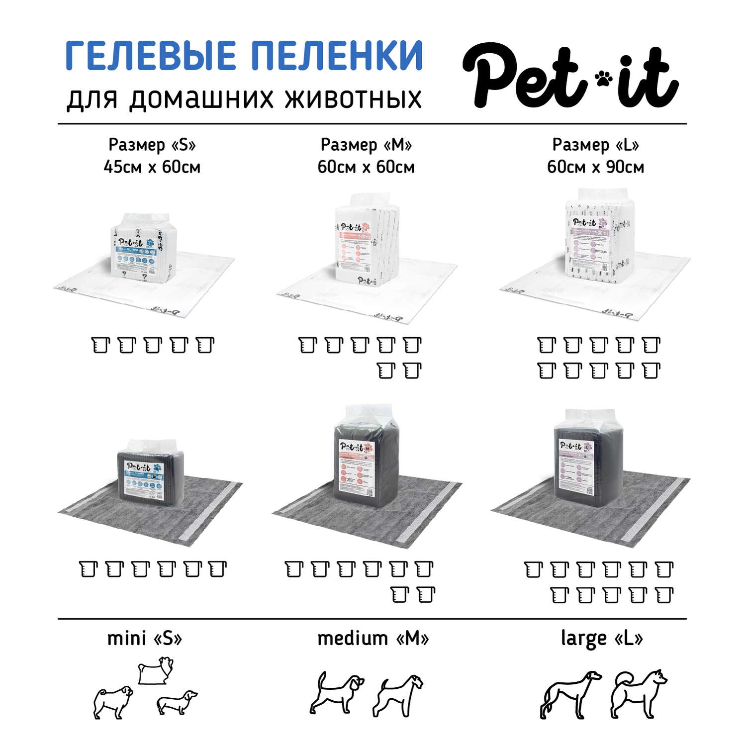 Пеленки Pet-it для животных гелевые одноразовые белые 60х60 30 шт - фото 5