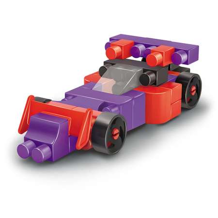 Конструктор BAUER Гоночная машина в коробке Pit Stop Фиолетовый+Красный