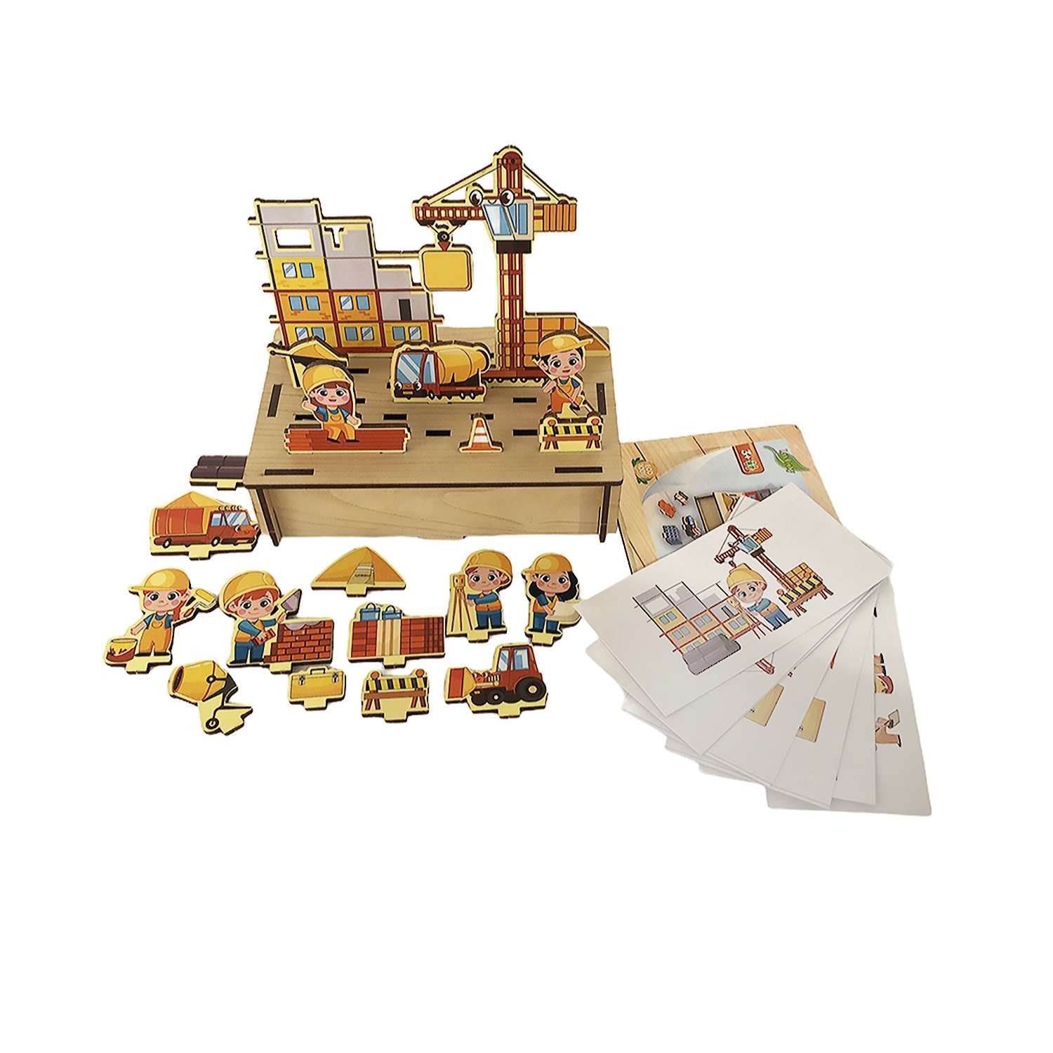 Игра развивающая LivCity «Панорама. Стройка» деревянная н00109 - фото 1