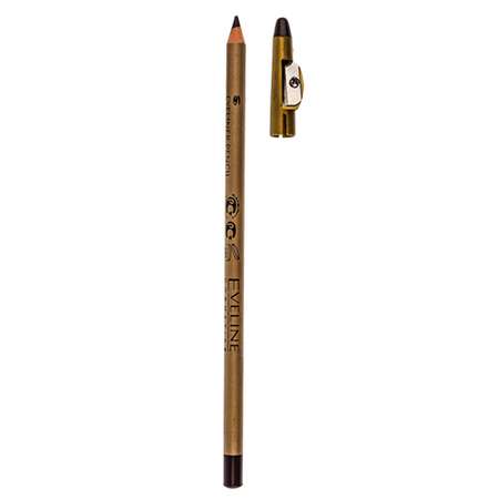 Карандаш для глаз EVELINE Eyeliner pencil с точилкой водостойкий тон коричневый