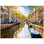 Картина по номерам Рыжий кот Канал в Амстердаме на рассвете Х-6476