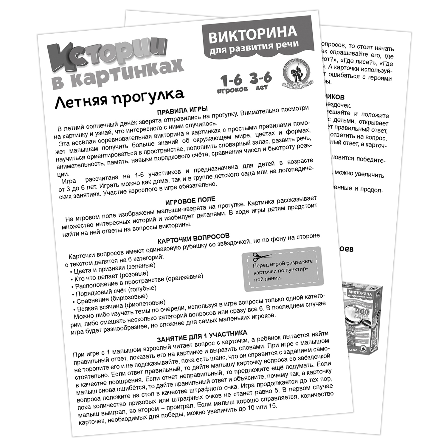 Игра Русский стиль настольная Викторина Истории в картинках Летняя прогулка 53146 - фото 13