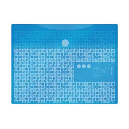 Папка-конверт на липучке BERLINGO Starlight S А4 180мкм пастель голубая набор 10 шт