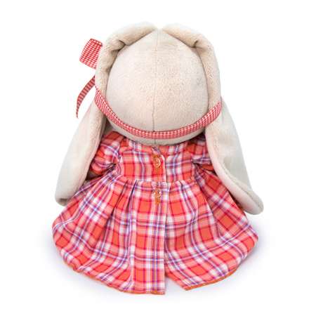 Мягкая игрушка BUDI BASA Зайка Ми в клетчатом платье 18 см SidS-404