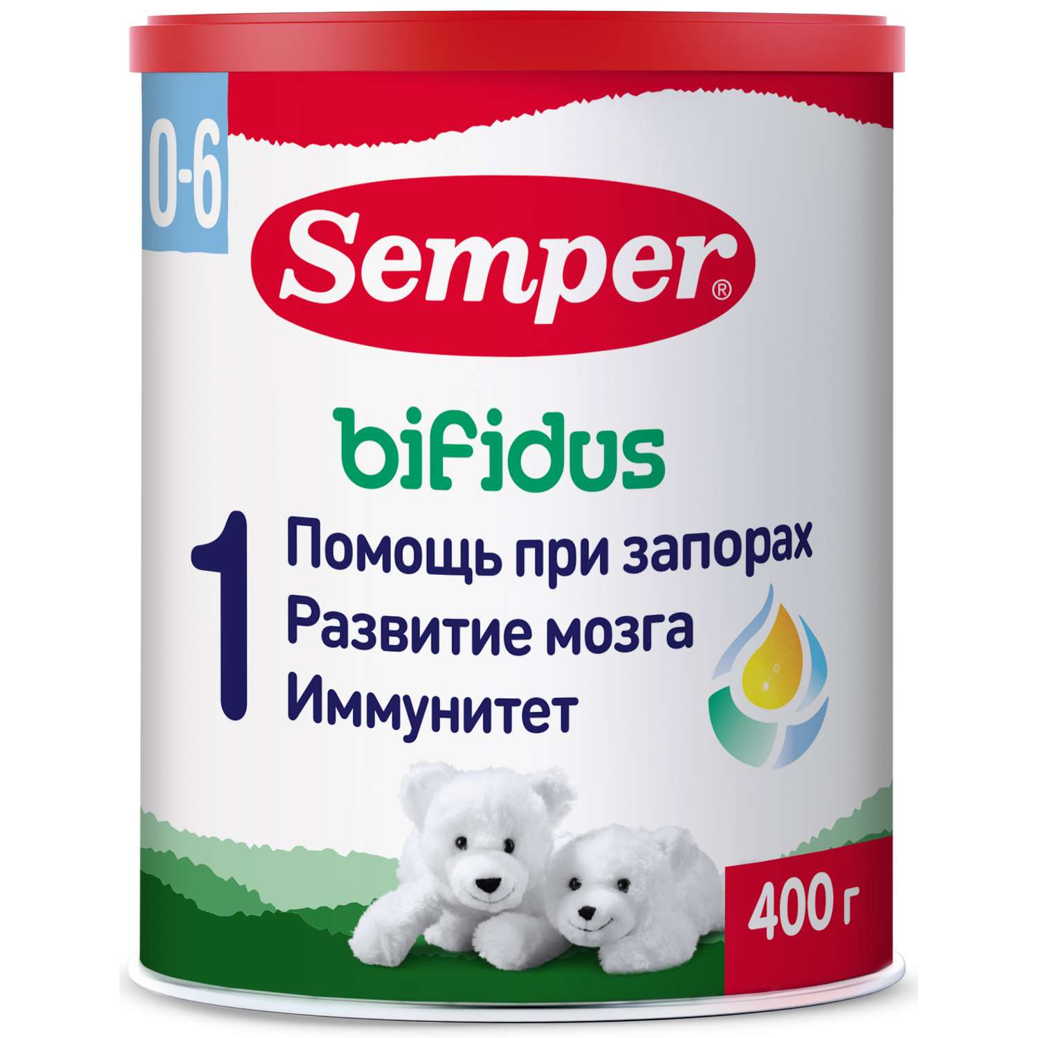Смесь Semper Bifidus 1 сухая молочная 400г с 0месяцев - фото 1